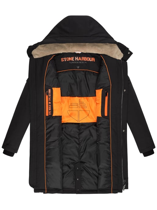 Chaqueta de invierno para hombre Stone Harbour Cyriaan con capucha forrada y diseño cortaviento - Image 5