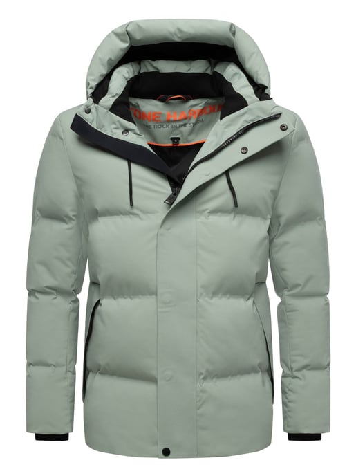 Chaqueta de invierno para hombre Stone Harbour Taviaan con capucha forrada y diseño cortaviento - Image 1