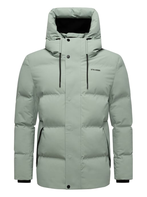 Chaqueta de invierno para hombre Stone Harbour Taviaan con capucha forrada y diseño cortaviento - Image 2