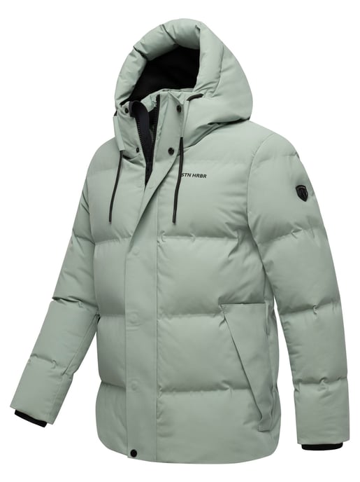 Chaqueta de invierno para hombre Stone Harbour Taviaan con capucha forrada y diseño cortaviento - Image 3
