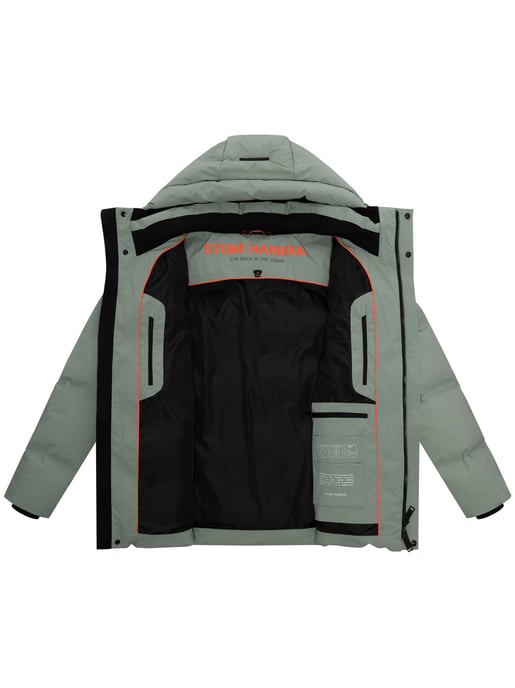 Chaqueta de invierno para hombre Stone Harbour Taviaan con capucha forrada y diseño cortaviento - Image 5