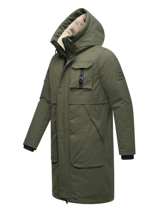 Chaqueta de invierno para hombre Stone Harbour Cyriaan con capucha forrada y diseño cortaviento - Image 3