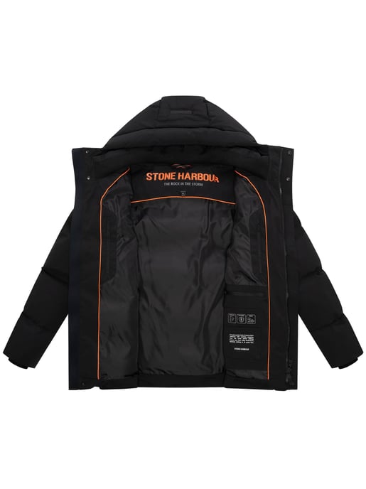 Chaqueta de invierno para hombre Stone Harbour Taviaan con capucha forrada y diseño cortaviento - Image 5