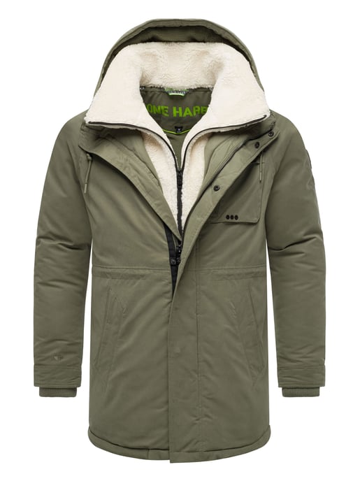 Chaqueta de invierno para hombre Stone Harbour Navroos con cuello de borreguillo desmontable y forro polar - Image 1