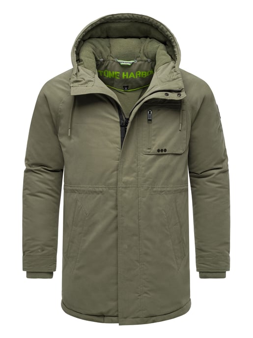 Chaqueta de invierno para hombre Stone Harbour Navroos con cuello de borreguillo desmontable y forro polar - Image 3