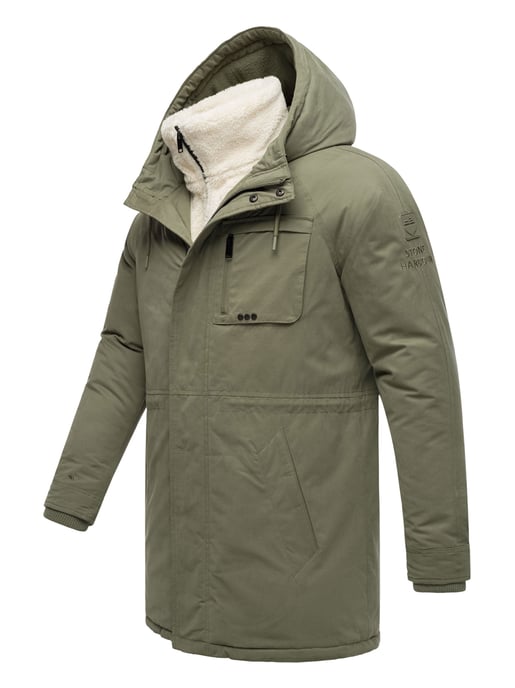 Chaqueta de invierno para hombre Stone Harbour Navroos con cuello de borreguillo desmontable y forro polar - Image 4