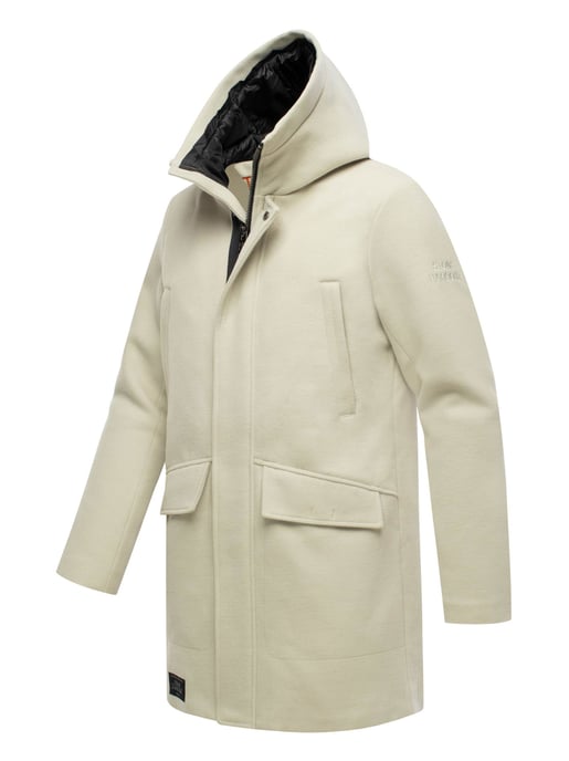 Abrigo de invierno para hombre Stone Harbour Fenroos con acabado tipo lana y capucha desmontable - Image 3