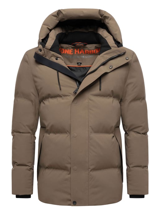 Chaqueta de invierno para hombre Stone Harbour Taviaan con capucha forrada y diseño cortaviento - Image 1
