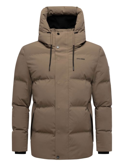 Chaqueta de invierno para hombre Stone Harbour Taviaan con capucha forrada y diseño cortaviento - Image 2