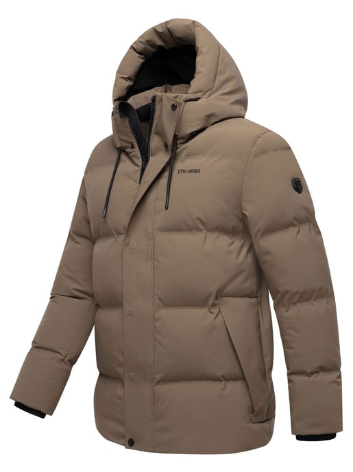 Chaqueta de invierno para hombre Stone Harbour Taviaan con capucha forrada y diseño cortaviento - Image 3