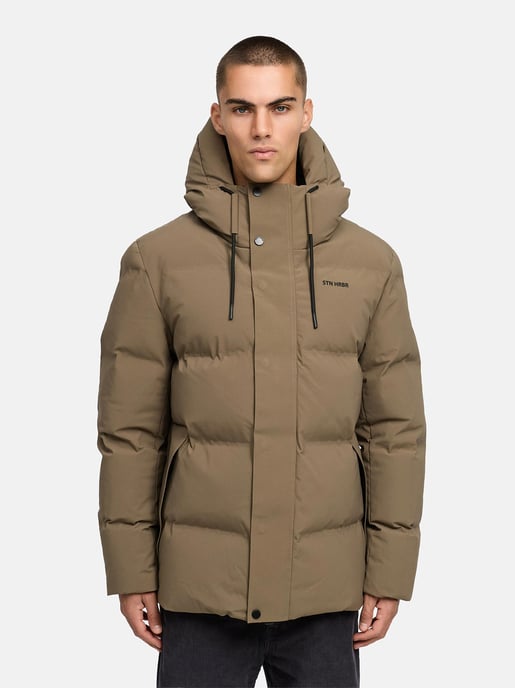 Chaqueta de invierno para hombre Stone Harbour Taviaan con capucha forrada y diseño cortaviento - Image 6