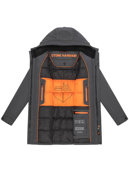 Chaqueta de invierno para hombre Stone Harbour Phinoo con bolsillos de felpa y cremallera doble - Image 5
