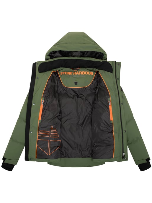 Chaqueta de invierno para hombre Stone Harbour Livianoo con capucha desmontable y bolsillos forrados - Image 5
