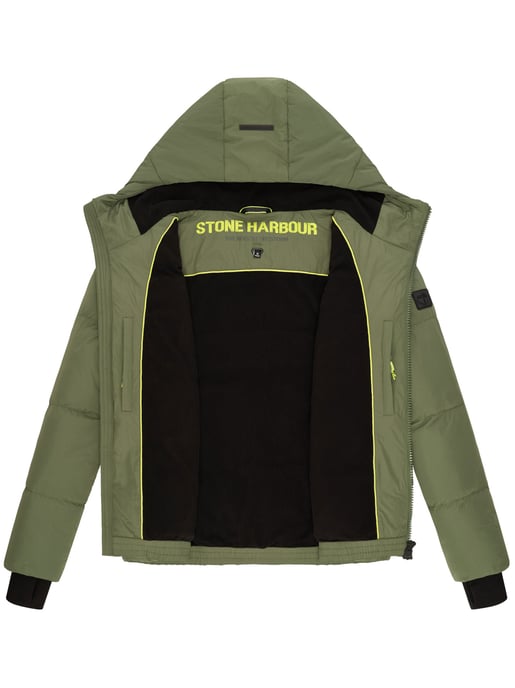 Chaqueta acolchada de invierno para hombre Stone Harbour Tayroos con forro polar y cremallera doble - Image 5