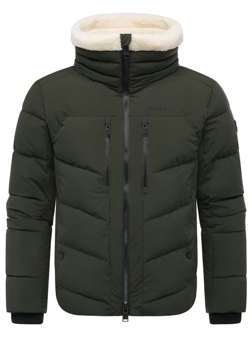 Chaqueta acolchada de invierno para hombre Stone Harbour Ansello con cuello de peluche y forro polar - Image 2