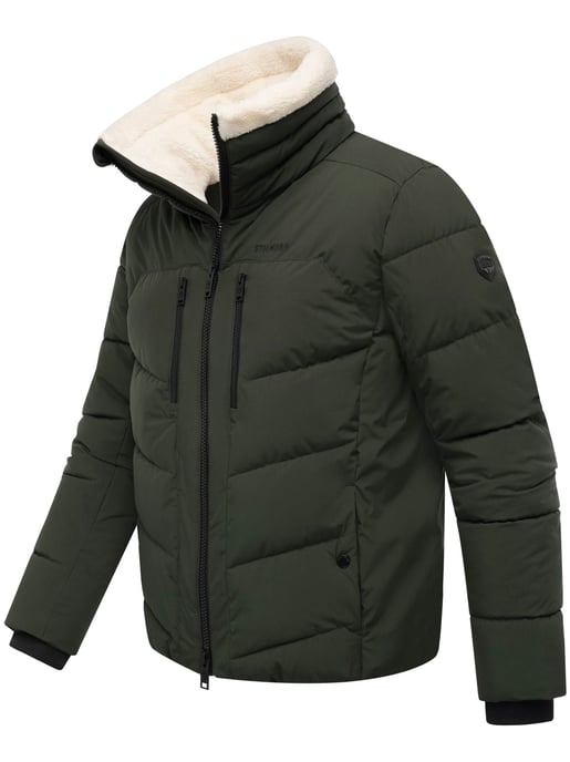 Chaqueta acolchada de invierno para hombre Stone Harbour Ansello con cuello de peluche y forro polar - Image 3