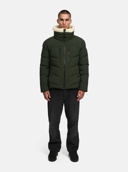 Chaqueta acolchada de invierno para hombre Stone Harbour Ansello con cuello de peluche y forro polar - Image 6