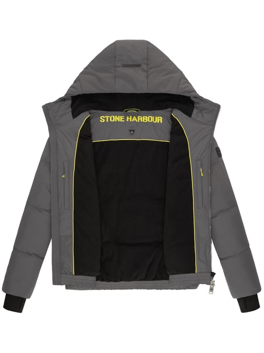 Chaqueta acolchada de invierno para hombre Stone Harbour Tayroos con forro polar y cremallera doble - Image 5