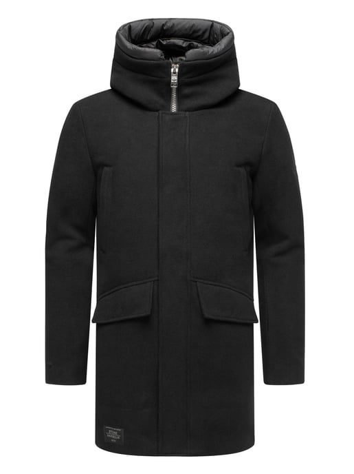Abrigo de invierno para hombre Stone Harbour Fenroos con acabado tipo lana y capucha desmontable - Image 2