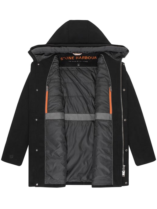 Abrigo de invierno para hombre Stone Harbour Fenroos con acabado tipo lana y capucha desmontable - Image 5