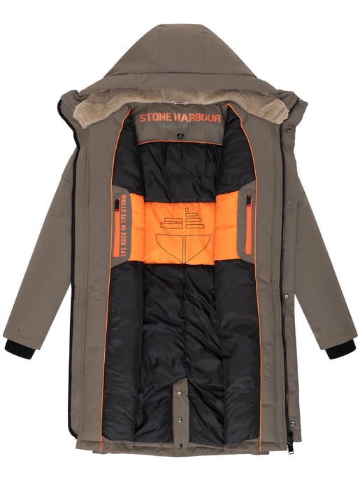 Chaqueta de invierno para hombre Stone Harbour Cyriaan con capucha forrada y diseño cortaviento - Image 5