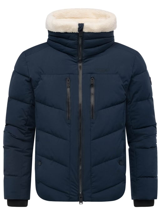 Chaqueta acolchada de invierno para hombre Stone Harbour Ansello con cuello de peluche y forro polar - Image 2