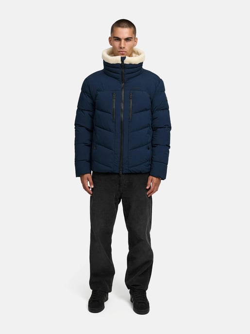 Chaqueta acolchada de invierno para hombre Stone Harbour Ansello con cuello de peluche y forro polar - Image 6