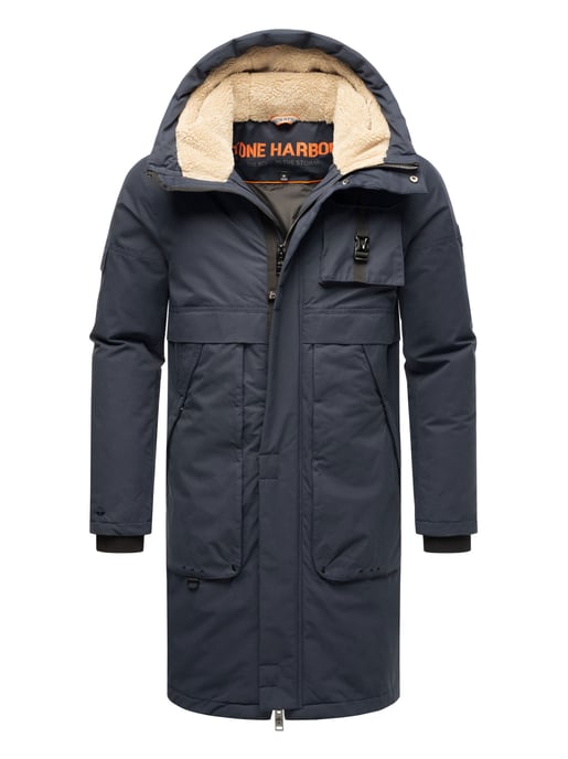 Chaqueta de invierno para hombre Stone Harbour Cyriaan con capucha forrada y diseño cortaviento - Image 1