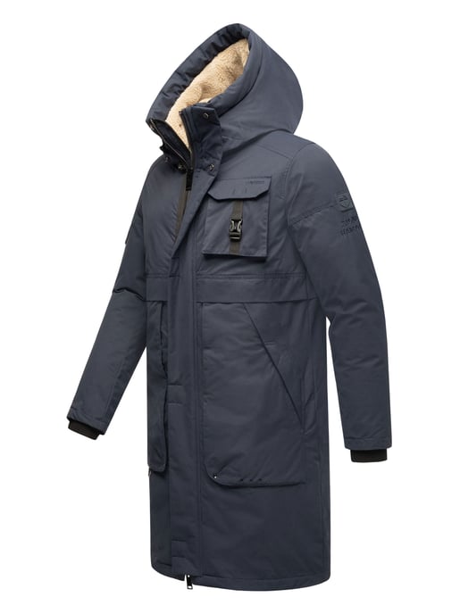 Chaqueta de invierno para hombre Stone Harbour Cyriaan con capucha forrada y diseño cortaviento - Image 3