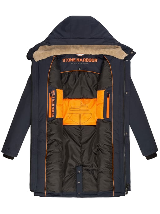 Chaqueta de invierno para hombre Stone Harbour Cyriaan con capucha forrada y diseño cortaviento - Image 5