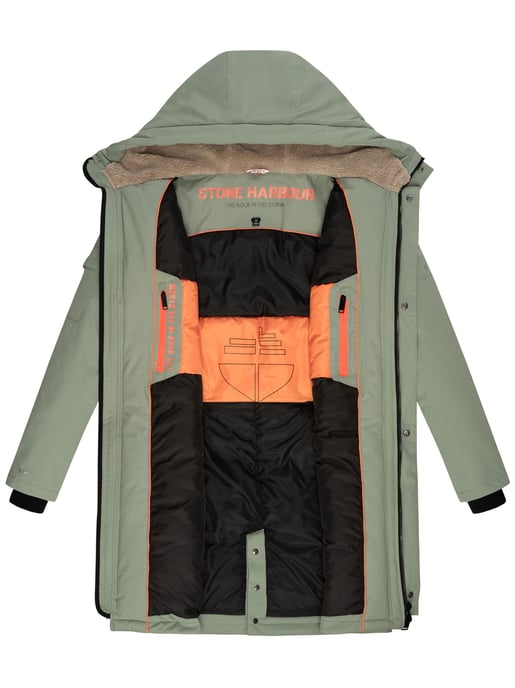 Chaqueta de invierno para hombre Stone Harbour Cyriaan con capucha forrada y diseño cortaviento - Image 5