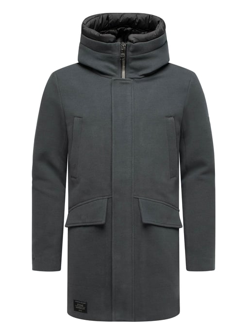 Abrigo de invierno para hombre Stone Harbour Fenroos con acabado tipo lana y capucha desmontable - Image 2