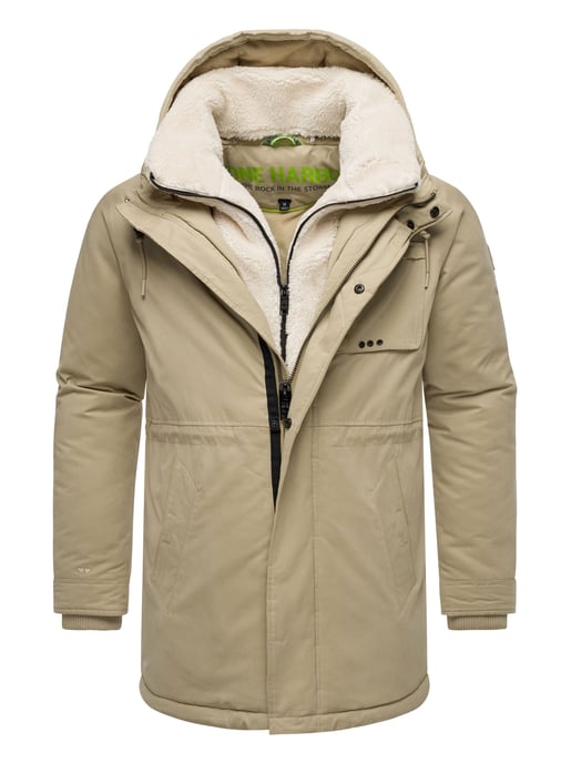Chaqueta de invierno para hombre Stone Harbour Navroos con cuello de borreguillo desmontable y forro polar - Image 1