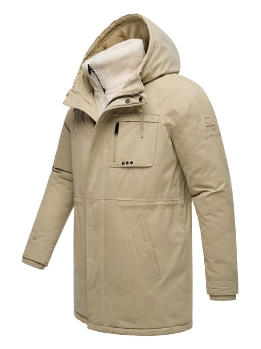 Chaqueta de invierno para hombre Stone Harbour Navroos con cuello de borreguillo desmontable y forro polar - Image 4