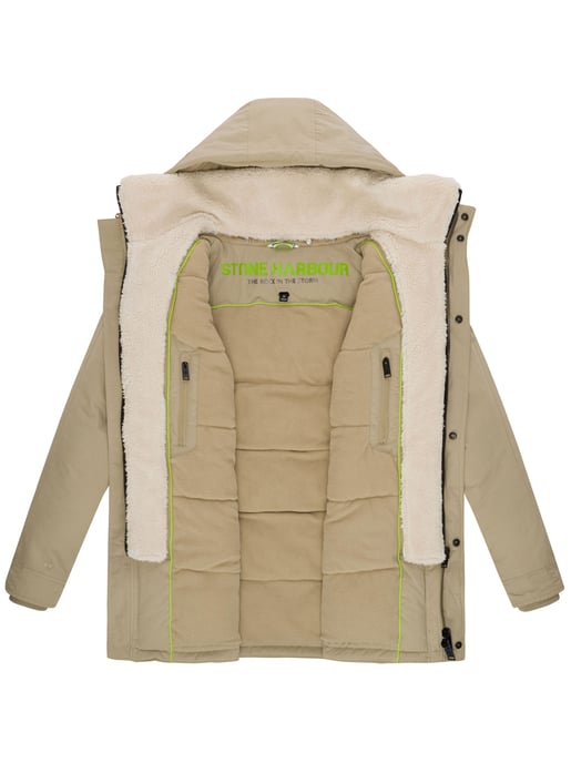 Chaqueta de invierno para hombre Stone Harbour Navroos con cuello de borreguillo desmontable y forro polar - Image 6