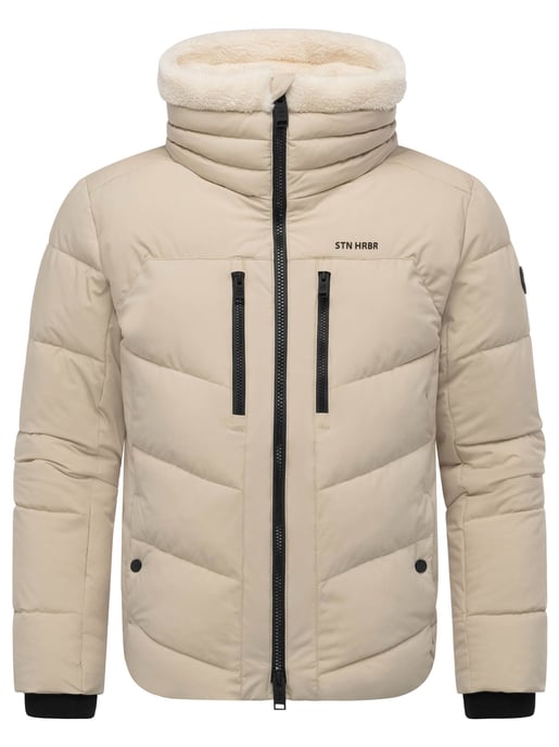 Chaqueta acolchada de invierno para hombre Stone Harbour Ansello con cuello de peluche y forro polar - Image 2