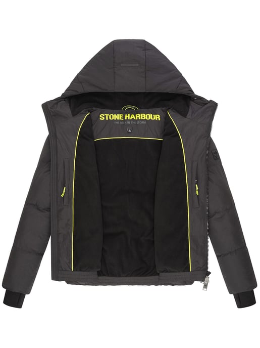 Chaqueta acolchada de invierno para hombre Stone Harbour Tayroos con forro polar y cremallera doble - Image 5