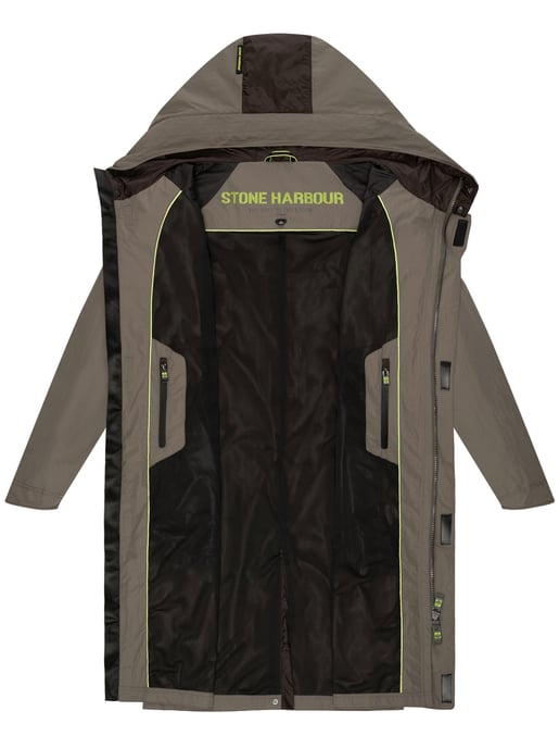 Gabardina impermeable para hombre Stone Harbour Zafaar, corte largo y resistente al viento y al agua - Image 5