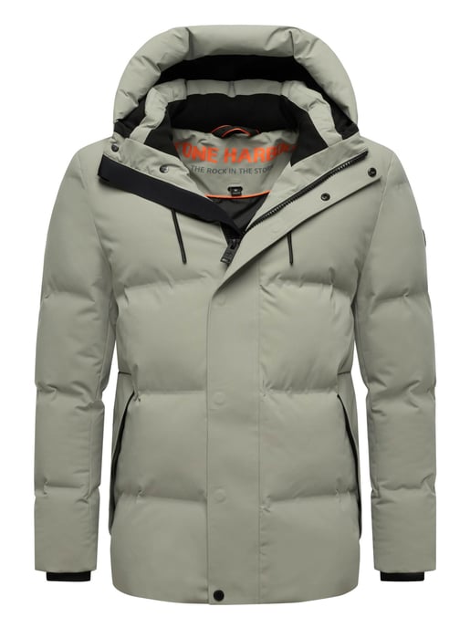 Chaqueta de invierno para hombre Stone Harbour Taviaan con capucha forrada y diseño cortaviento - Image 1