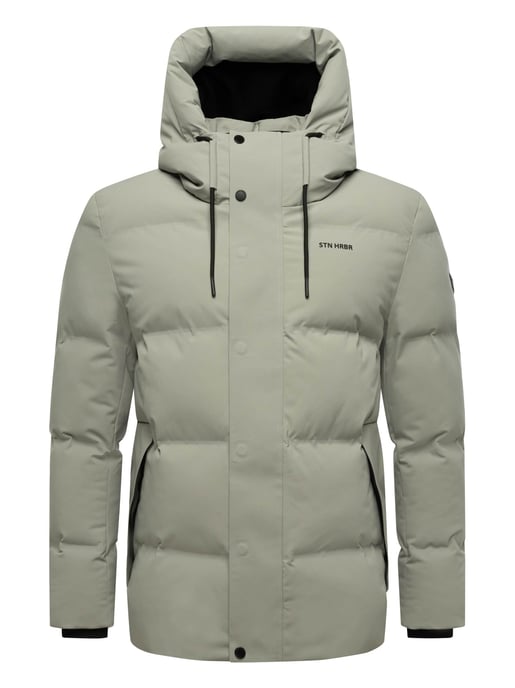 Chaqueta de invierno para hombre Stone Harbour Taviaan con capucha forrada y diseño cortaviento - Image 2