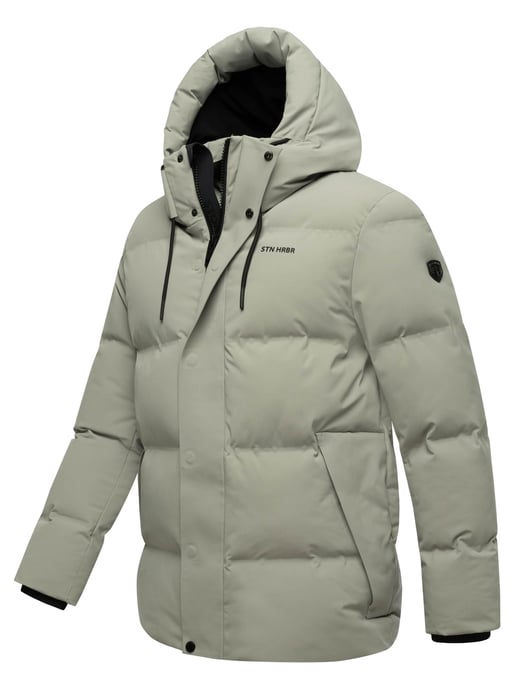 Chaqueta de invierno para hombre Stone Harbour Taviaan con capucha forrada y diseño cortaviento - Image 3