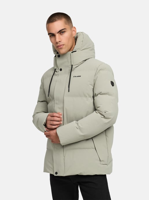 Chaqueta de invierno para hombre Stone Harbour Taviaan con capucha forrada y diseño cortaviento - Image 6