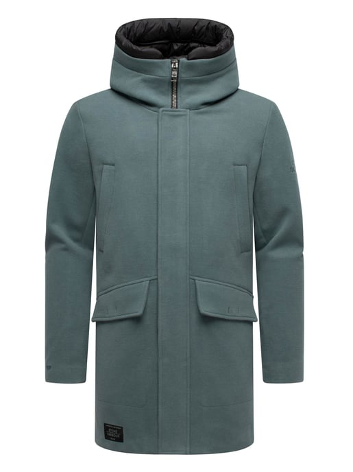 Abrigo de invierno para hombre Stone Harbour Fenroos con acabado tipo lana y capucha desmontable - Image 2