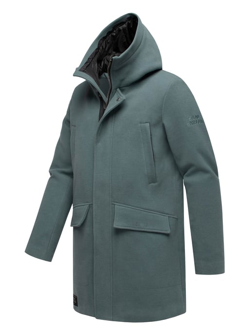 Abrigo de invierno para hombre Stone Harbour Fenroos con acabado tipo lana y capucha desmontable - Image 3