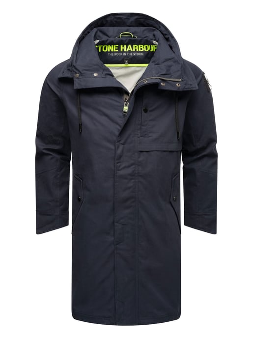 Chaqueta ligera para hombre Stone Harbour Yaroon de algodón y corte largo - Image 1