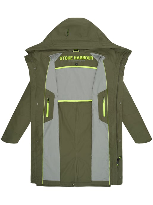 Chaqueta ligera para hombre Stone Harbour Yaroon de algodón y corte largo - Image 5