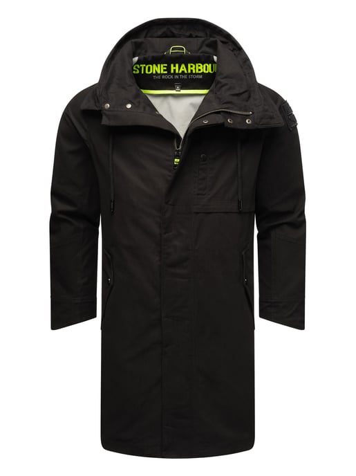 Chaqueta ligera para hombre Stone Harbour Yaroon de algodón y corte largo - Image 1