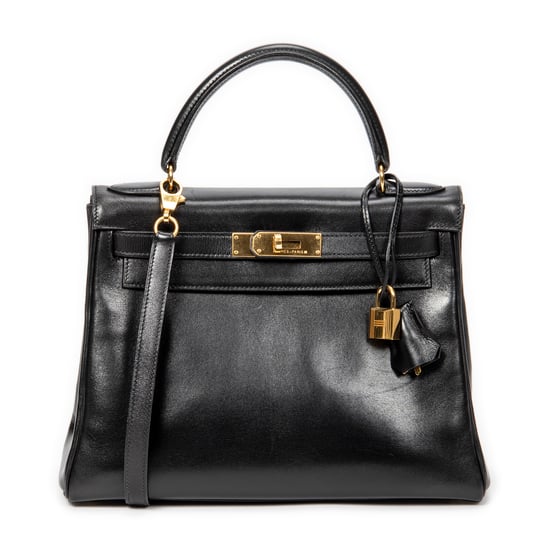 Hermès Kelly Retourne 28 en Negro Piel de becerro - Image 1