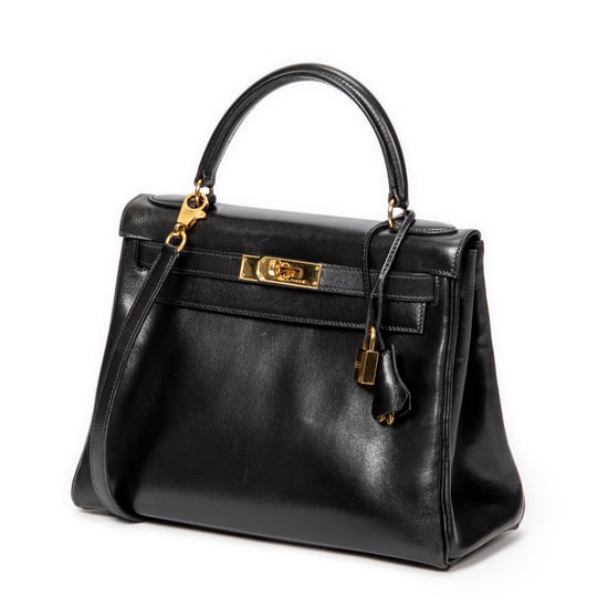 Hermès Kelly Retourne 28 en Negro Piel de becerro - Image 2