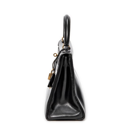 Hermès Kelly Retourne 28 en Negro Piel de becerro - Image 3